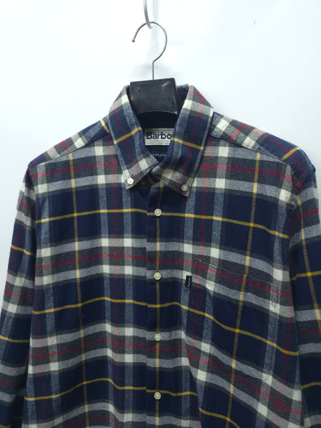 바버 테일러드 핏 타탄 체크플란넬 셔츠 (남성95) 상품이미지2