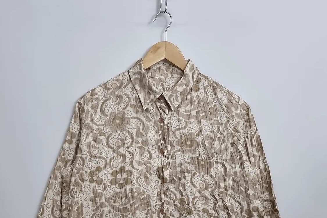 이세이미야케 빈티지 플리츠 패턴 블라우스 상품이미지3