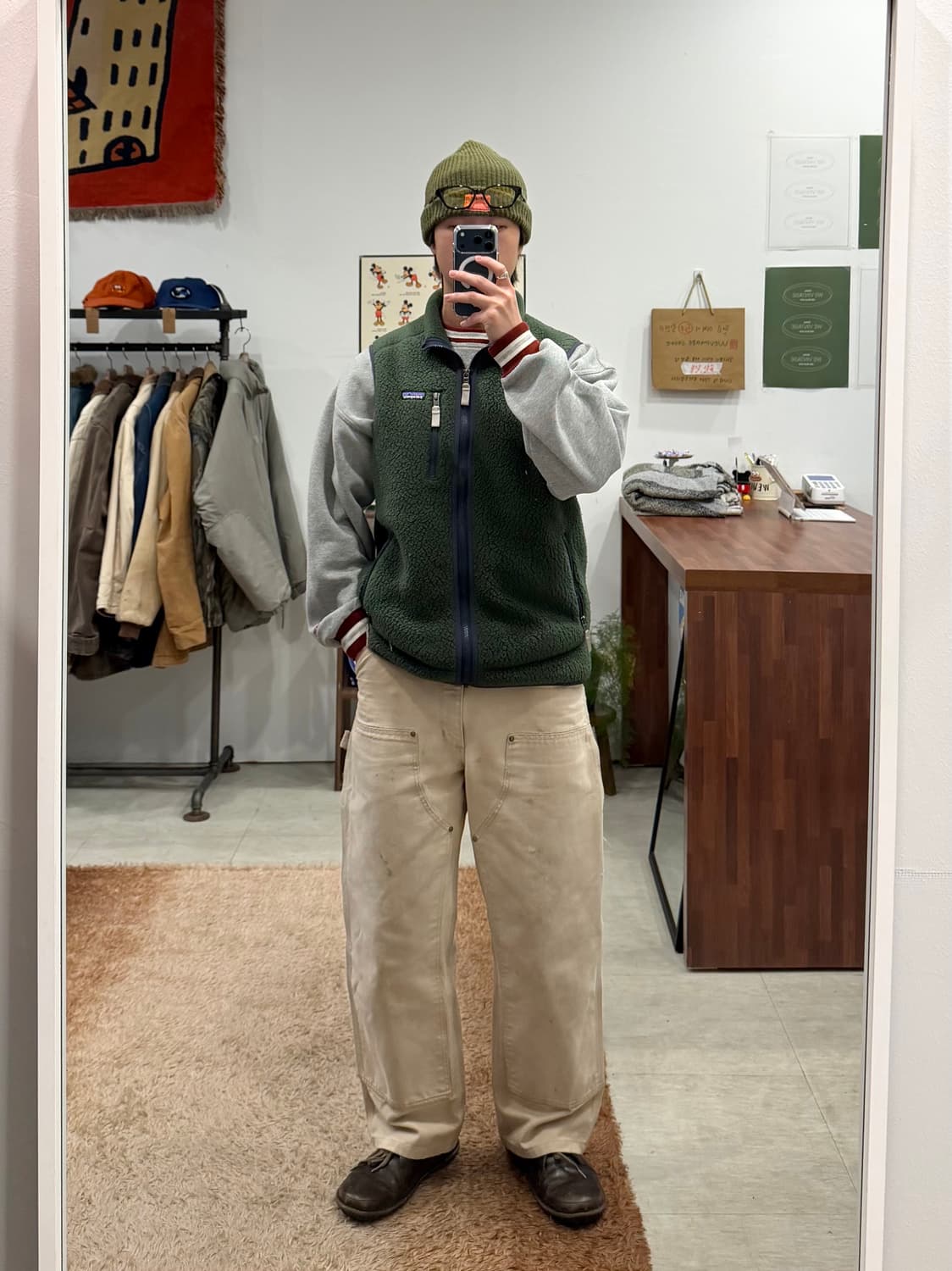 90s Carhartt 칼하트 덕 캔버스 더블니 카펜터 워크팬츠 (31) 상품이미지2