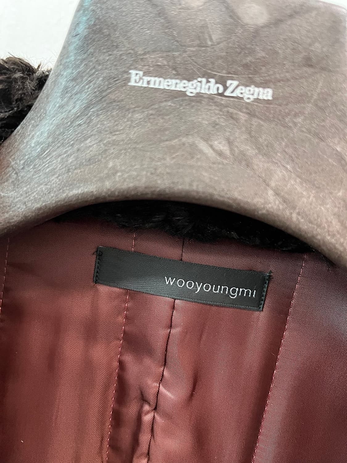 95) 우영미 10fw 버건디 캐시미어 코트 상품이미지2