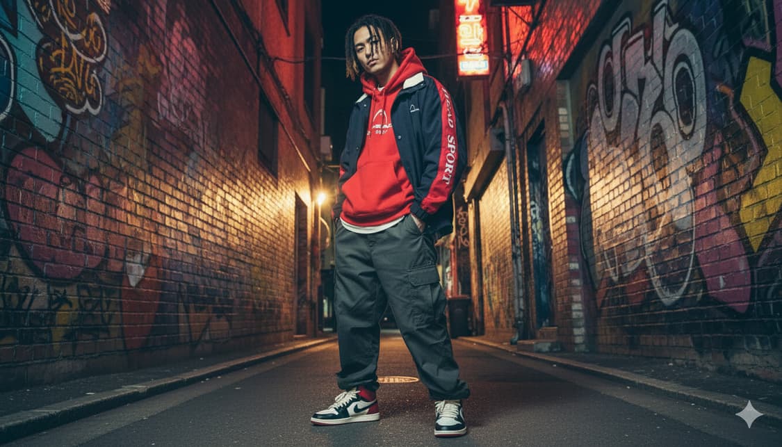 HEAD 90's 올드스쿨 박시 헤비 바람막이 105 상품이미지1