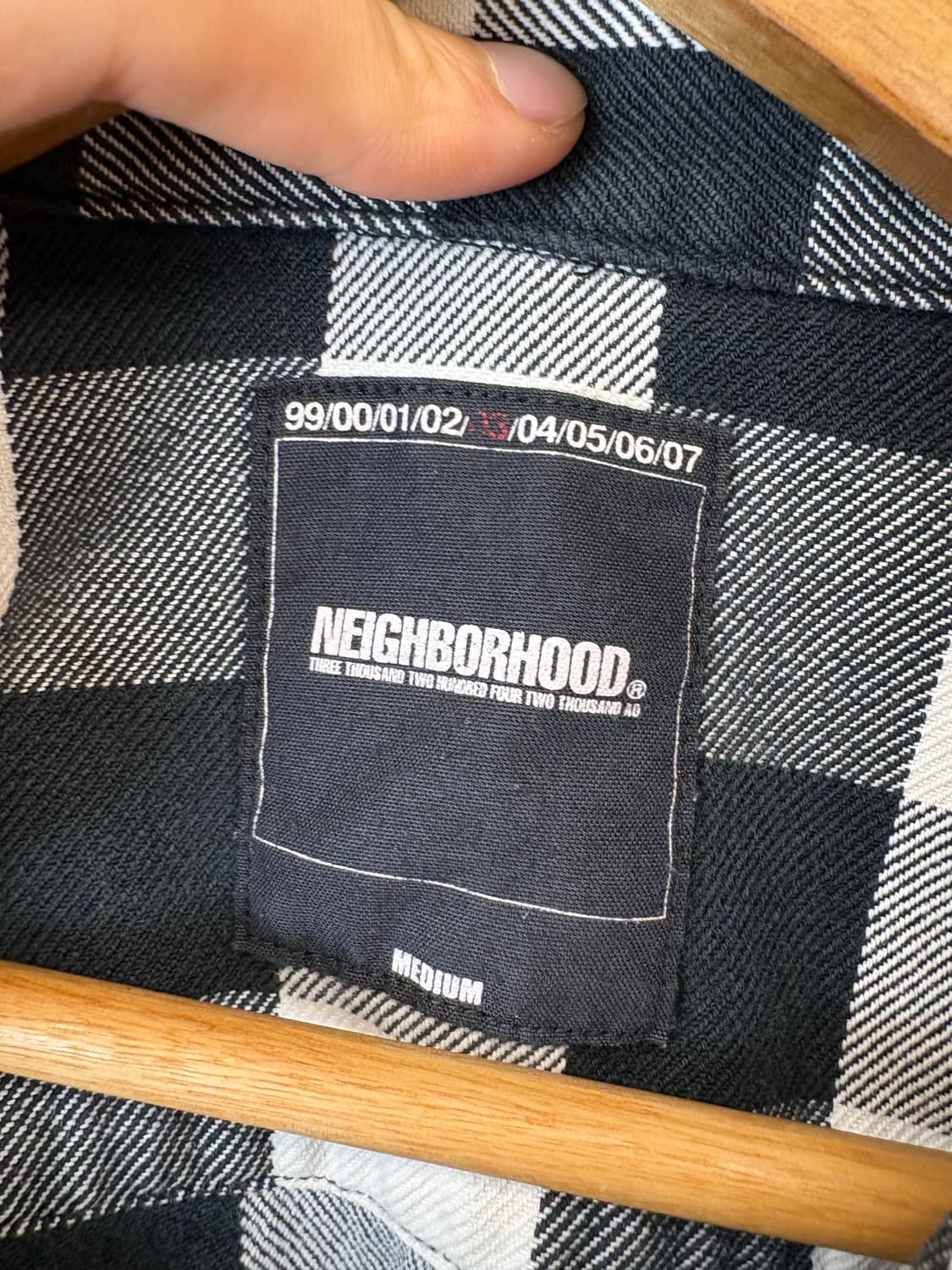 네이버후드 00s 빈티지 깅엄체크 반팔 셔츠 상품이미지8