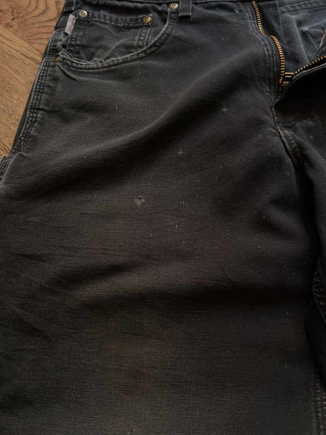 [32]칼하트 USA 빈티지 페이딩 블랙 카펜터 워크 팬츠 상품이미지3