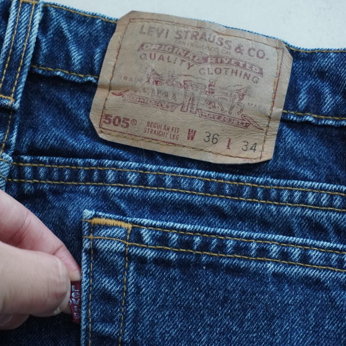 90s MADE IN USA 리바이스 505 데님팬츠 36 상품이미지7