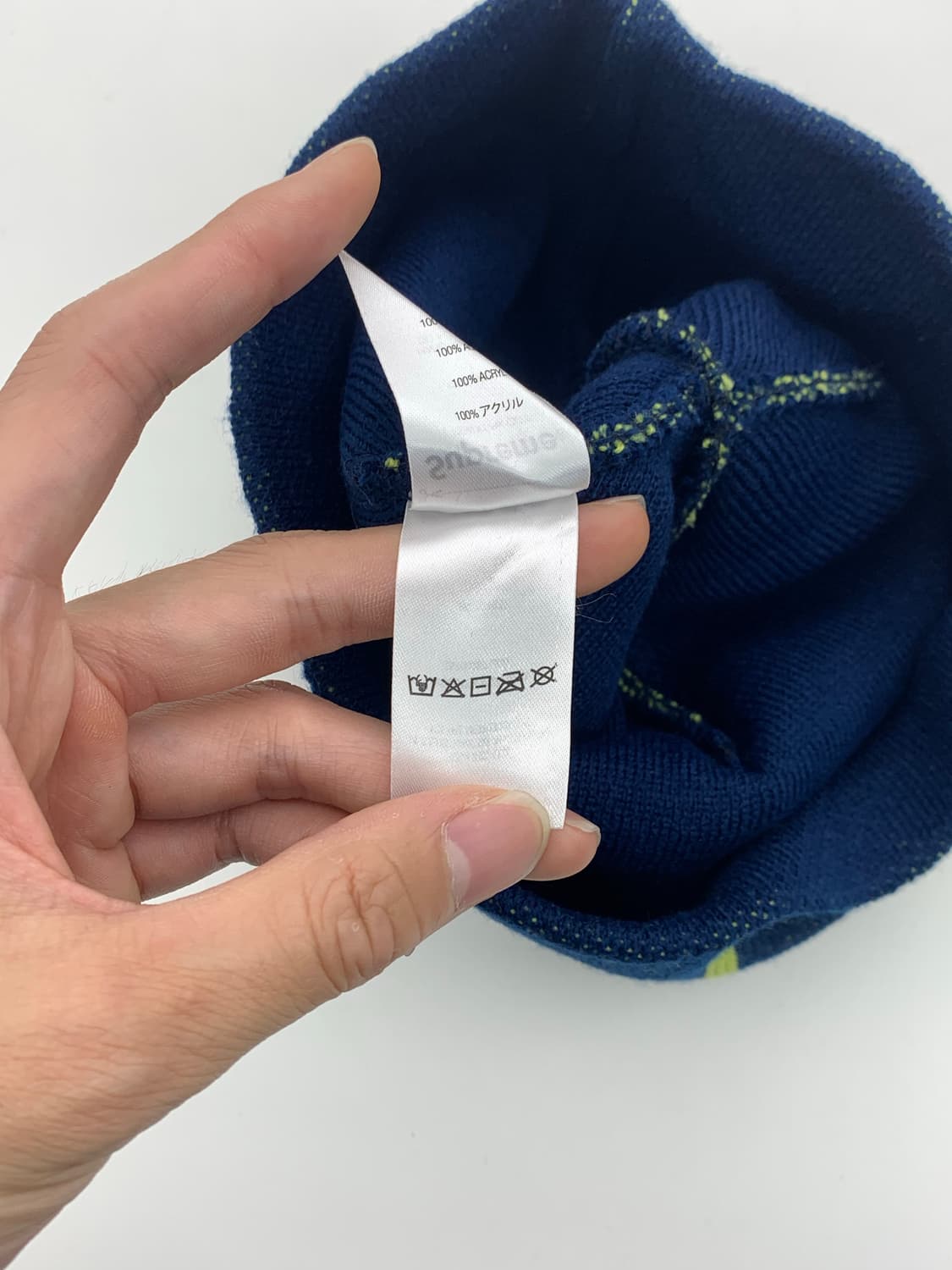 슈프림 21F/W 네이비 랩 로고 비니  상품이미지7