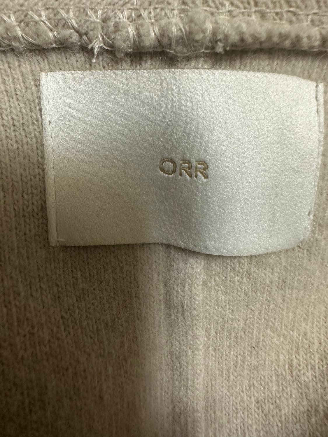 ORR 오르 베이지색 랩 울캐시미어가디건 상품이미지7