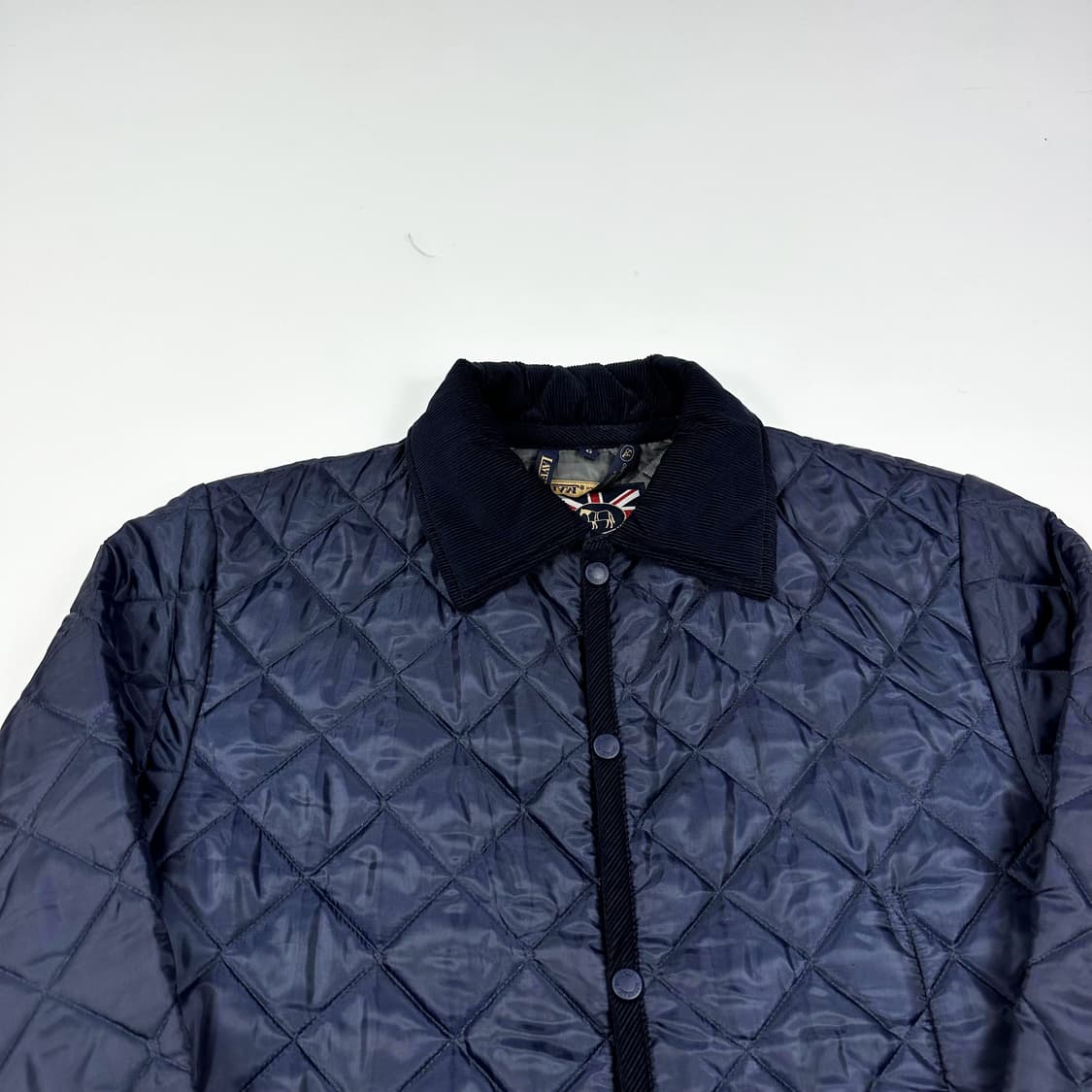 라벤햄 잉글랜드 클래식 코듀로이 카라 퀼팅자켓 네이비 XL 상품이미지2