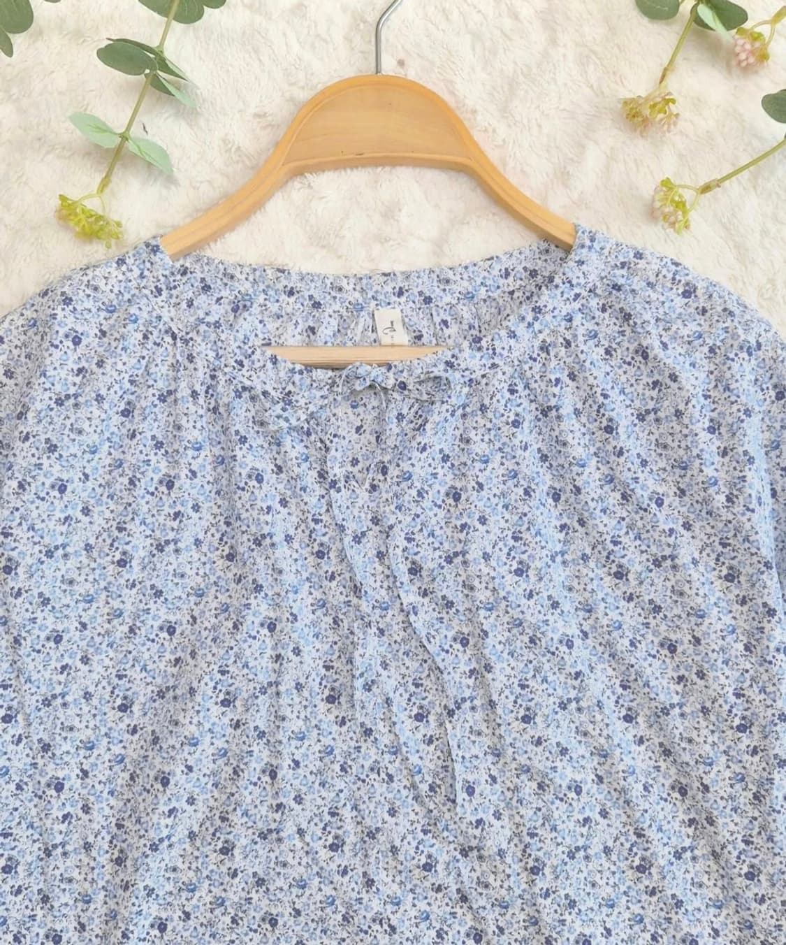 빈티지 블라우스, 화이트 뷔스티에 원피스 코디 세트 상품이미지3