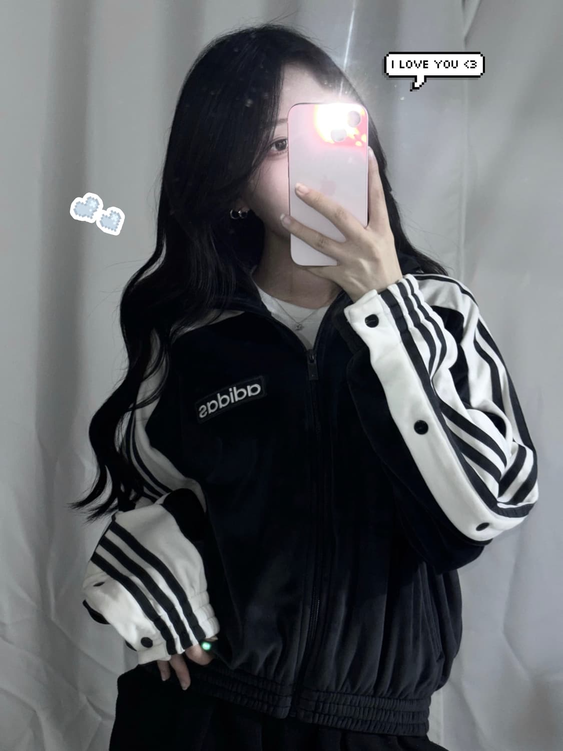 🐰아디다스 벨루아 브레이크 여리 집업🫧🖤 상품이미지2
