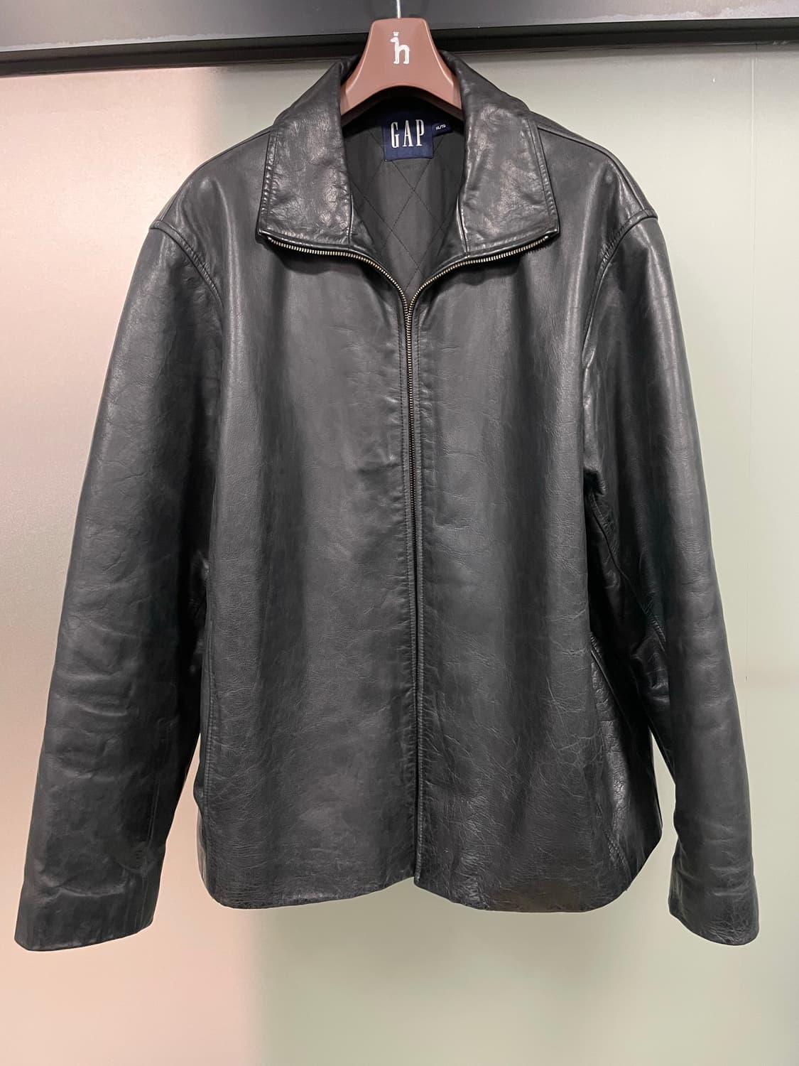 [XL]올드갭 레더 풀집업 상품이미지1