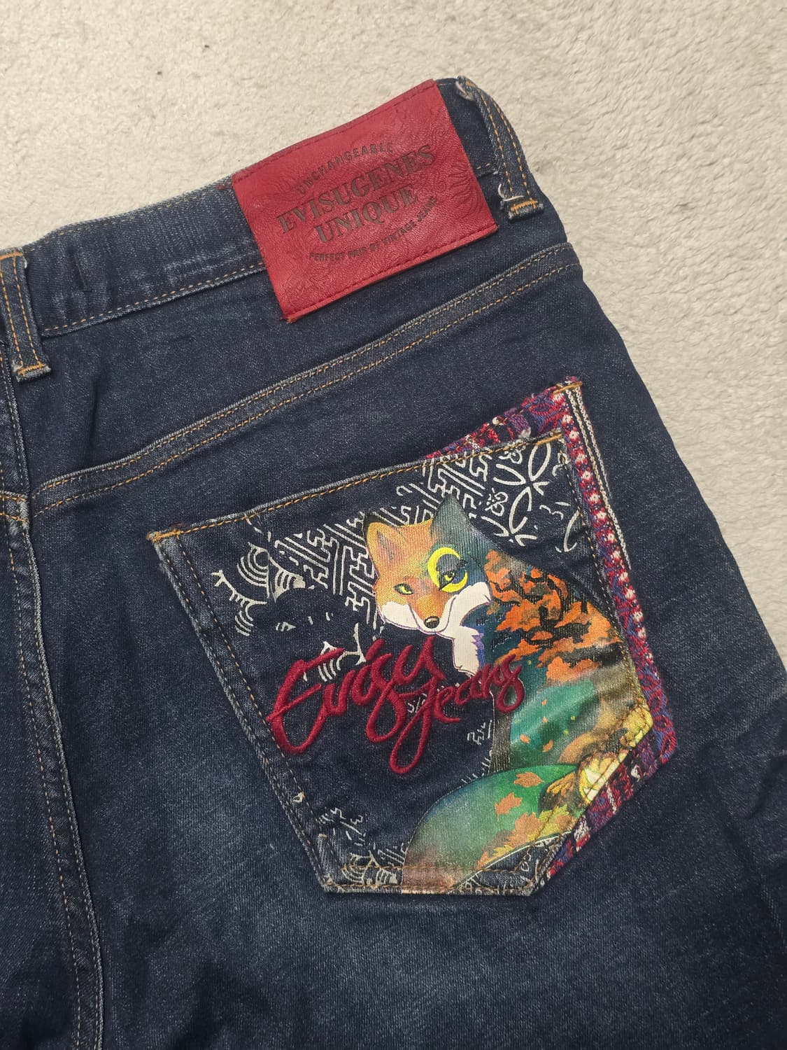 Evisu 에비수 폭스 자수 데님 청바지 32 상품이미지1