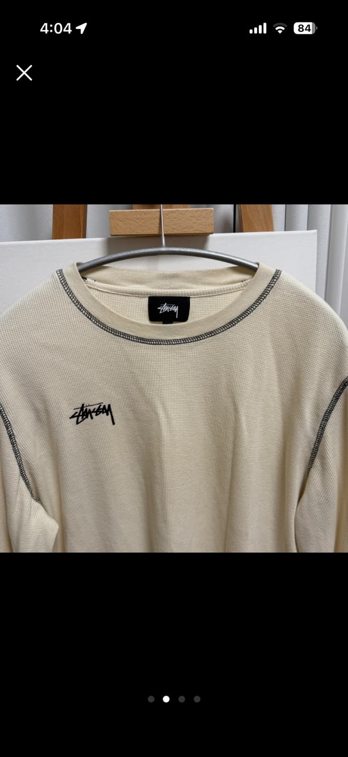 스투시 와플 롱 슬리브 크림색 M 상품이미지2