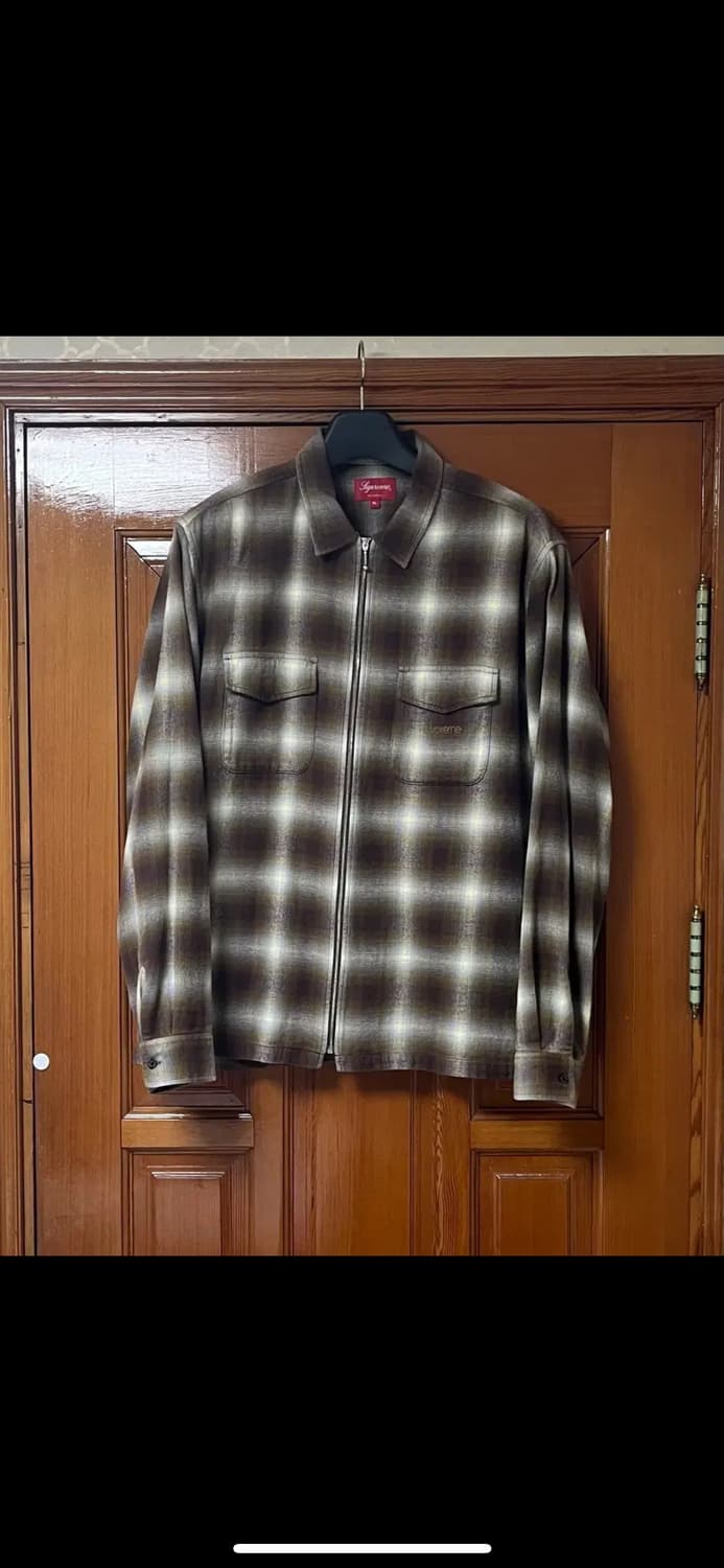 슈프림 쉐도우 플레이드 플란넬 셔츠 집업 상품이미지1