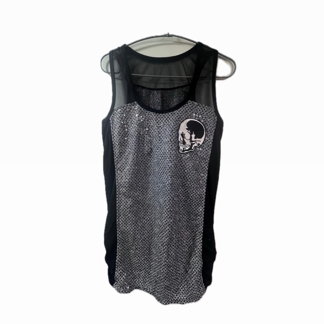 펑크 고딕 고스 갸루 나시 해골 스컬 스팽클 나나깔 나나 y2k 00s 상품이미지1