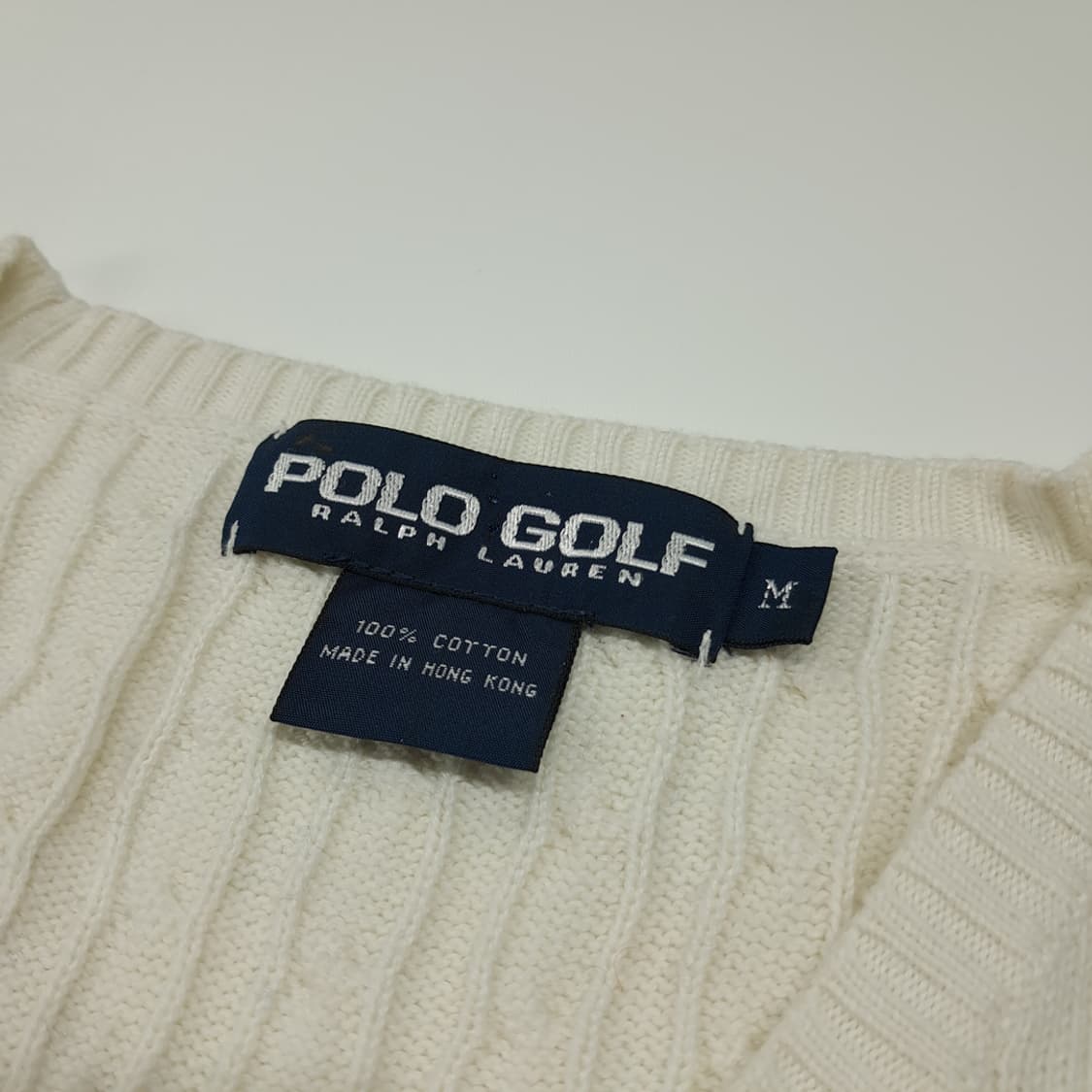 CL158 M 폴로골프 케이블 니트 자수 패치 니트 조끼 상품이미지3