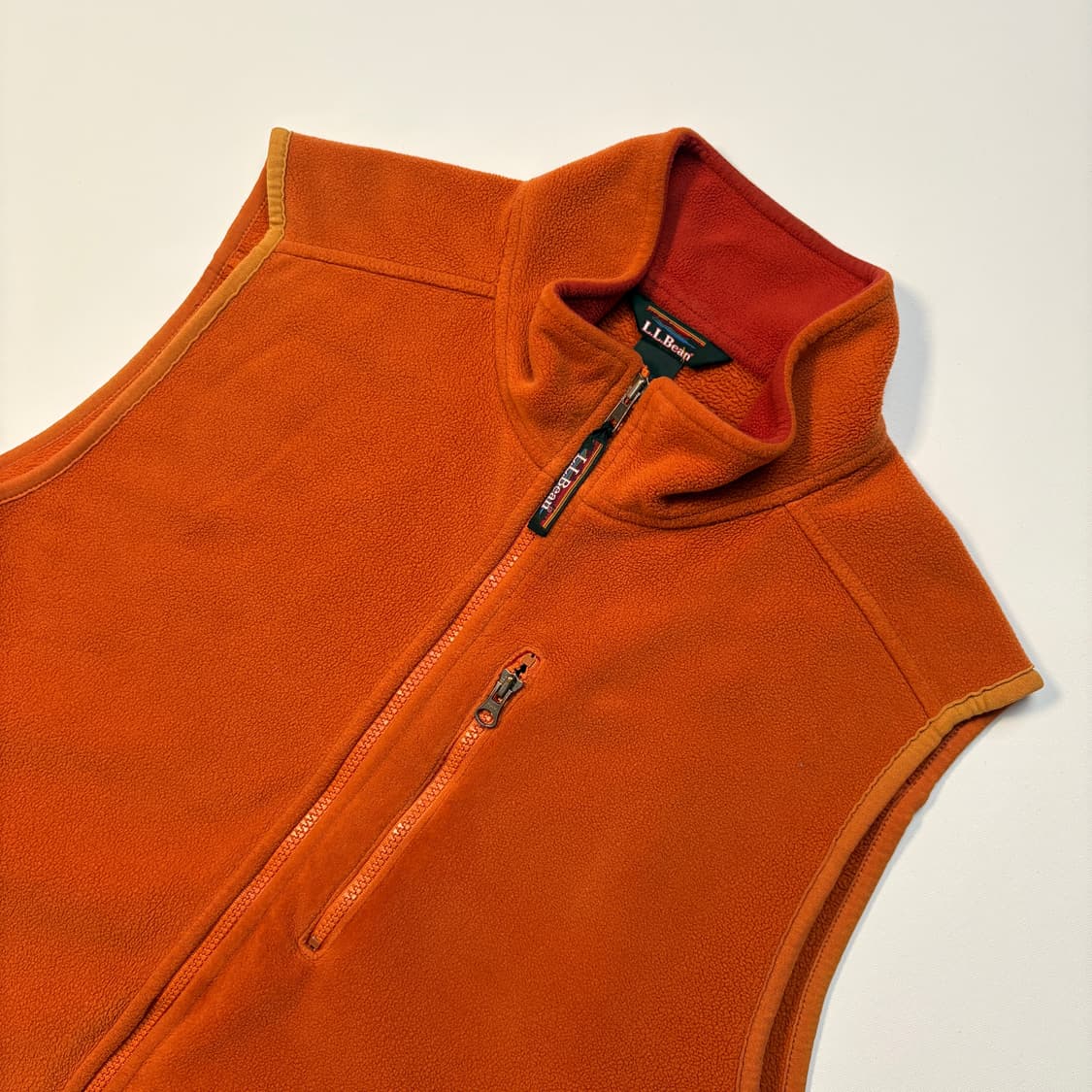 00s LLBean 주황색 플리츠 베스트 상품이미지2