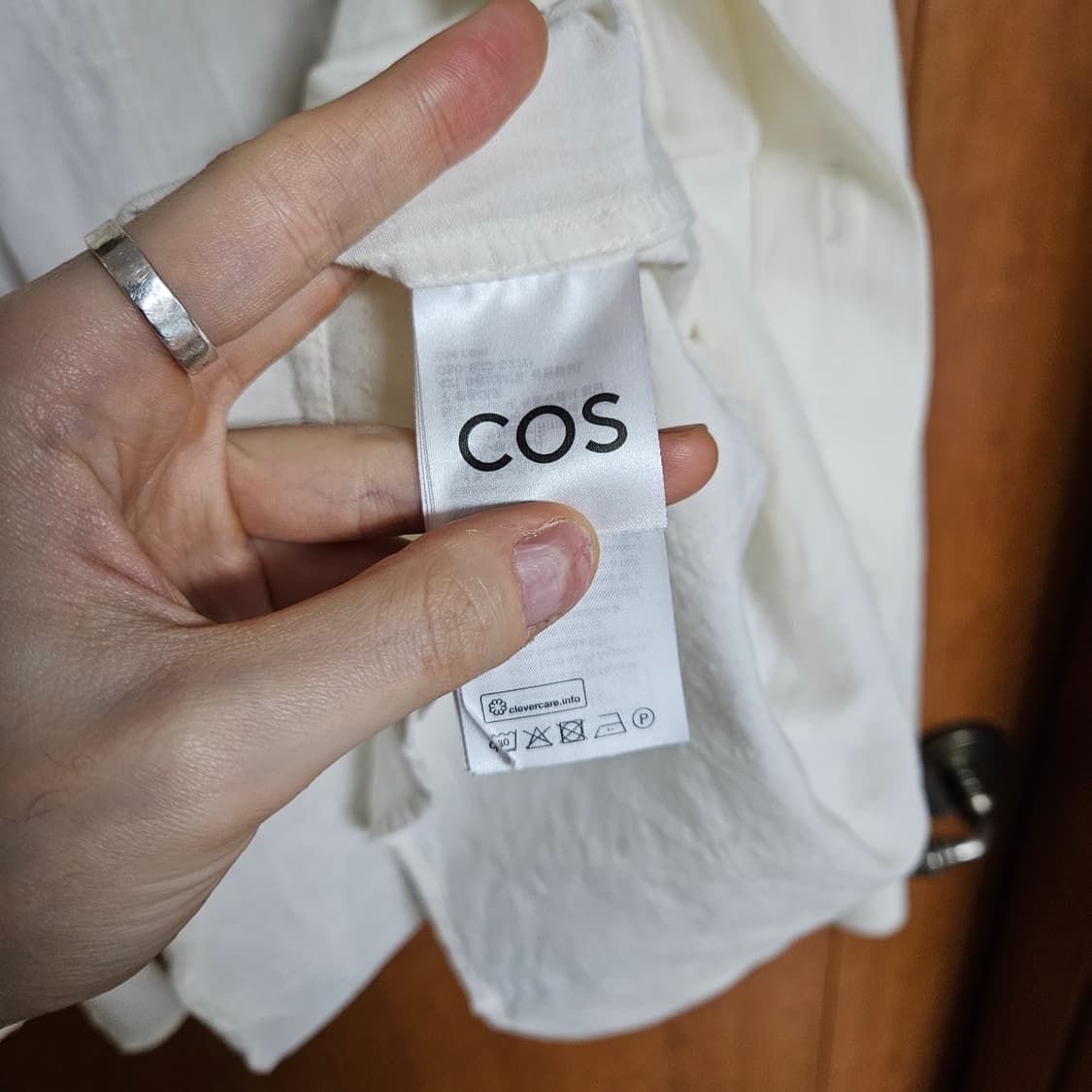 COS 셔츠 XL 아이보리 상품이미지4