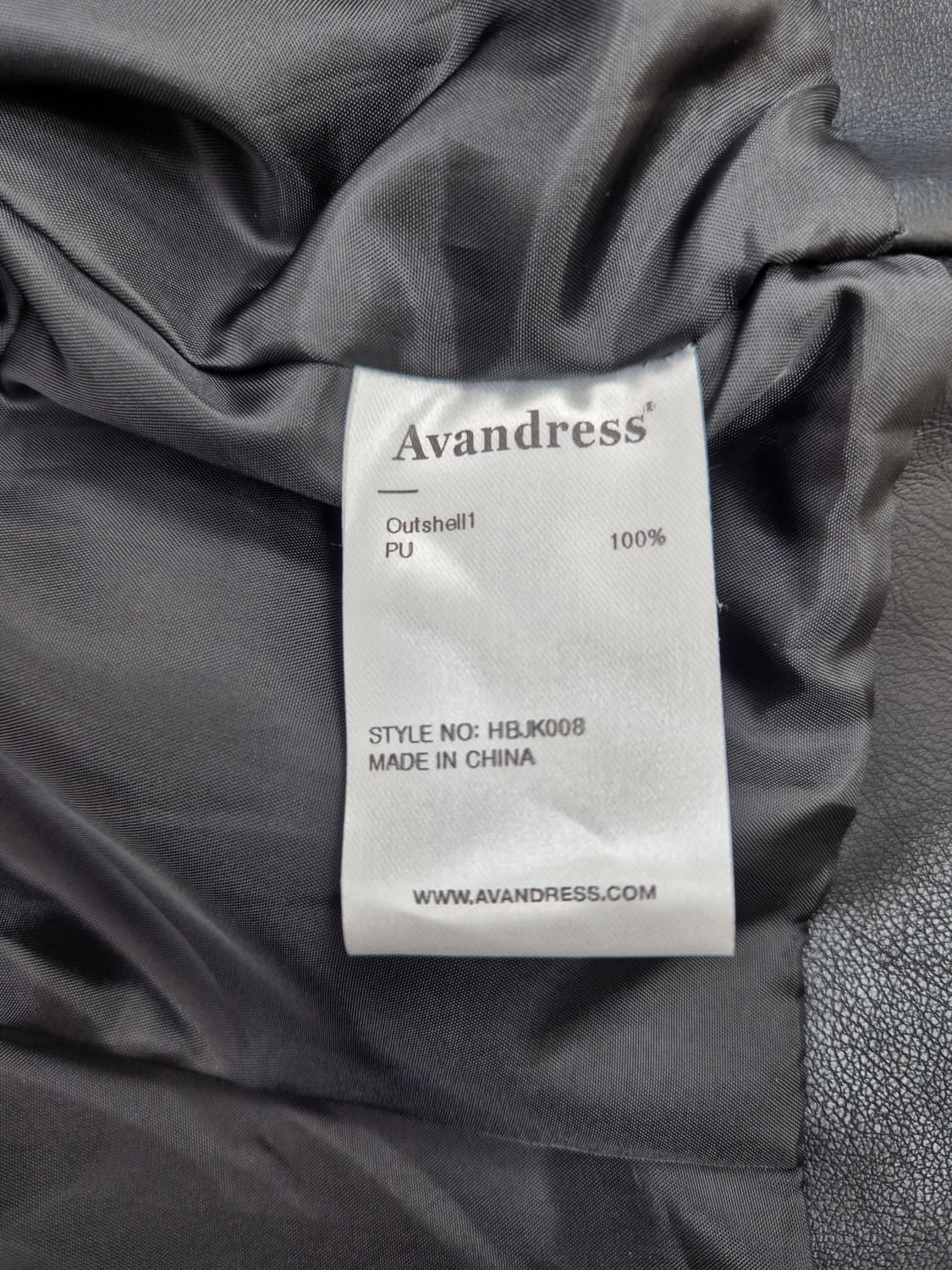 Avandress 여성용 블랙 크롭 레더 라이더 자켓 상품이미지5