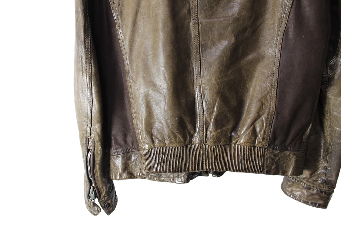 Solid Homme 솔리드옴므 하이넥 히든 후드 레더 자켓 상품이미지10