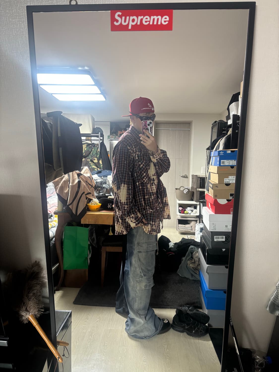 노쿨러스 블리치드 바이트 셔츠 버건디 상품이미지2