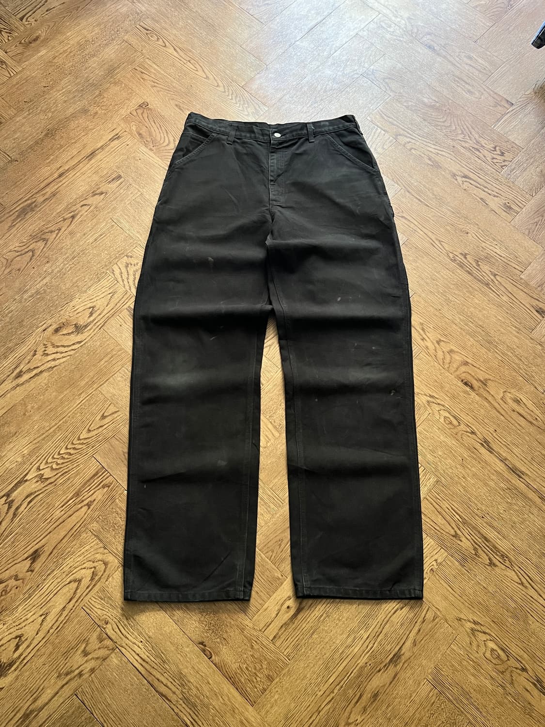 [34]칼하트 USA 덩가리핏 빈티지 워싱 블랙 카펜터 워크 펜츠 상품이미지2