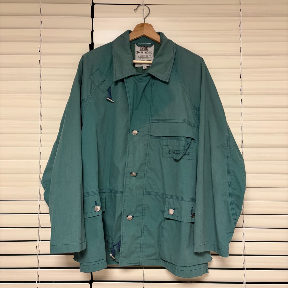 70s 케닝턴 Kennington 선페이드 코튼 라이더 헌팅 자켓 그린 상품이미지9