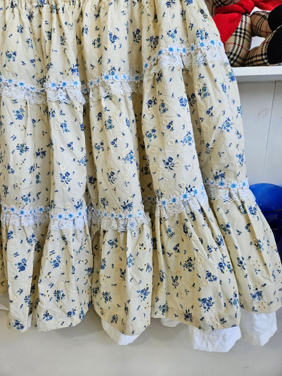 일본빈티지 핸드메이드 플라워 캉캉 스커트 상품이미지4