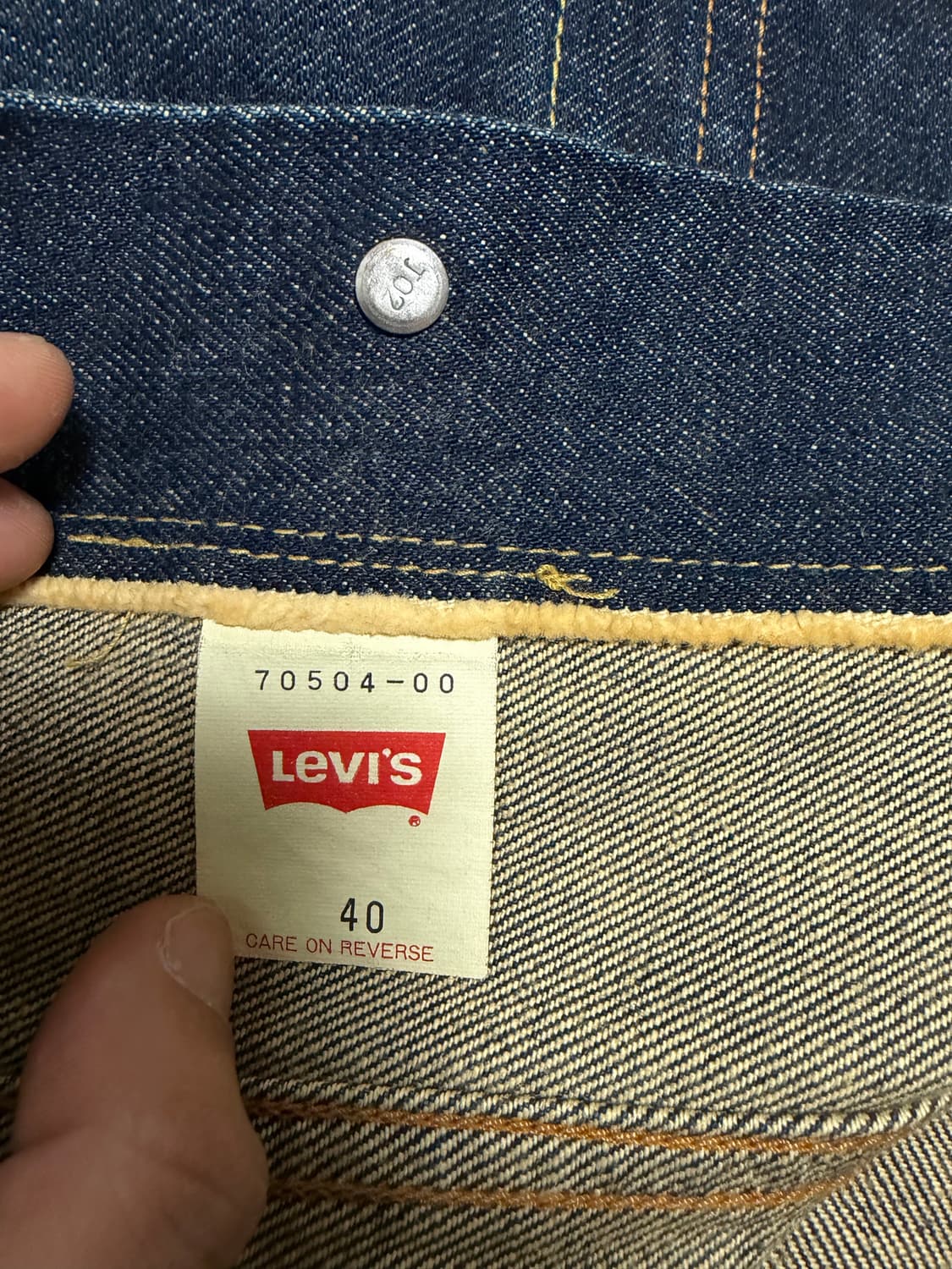 L) 90s 일본제 리바이스 70504 데님 트러커 자켓 3세대 상품이미지6