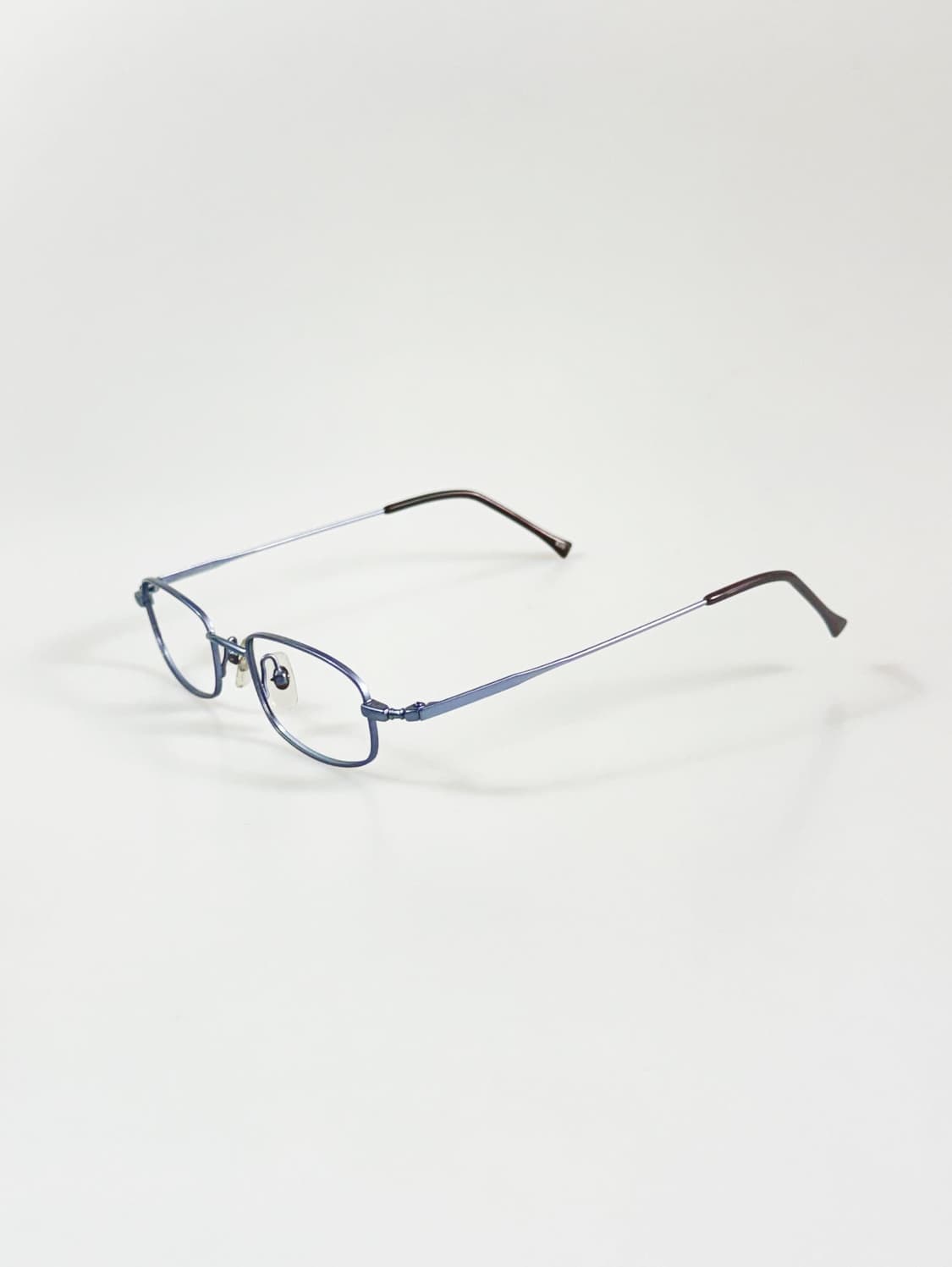 90s MAYFAIR 슬림 스퀘어 블루 메탈 빈티지 안경 상품이미지3