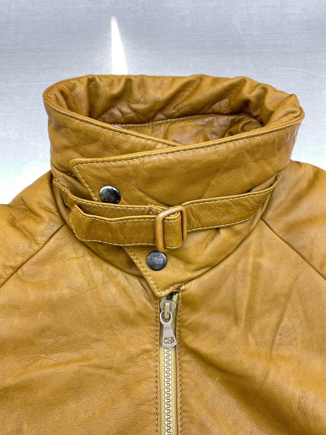  하이드 앤 시크 90s 소 가죽 다운 자켓 상품이미지5