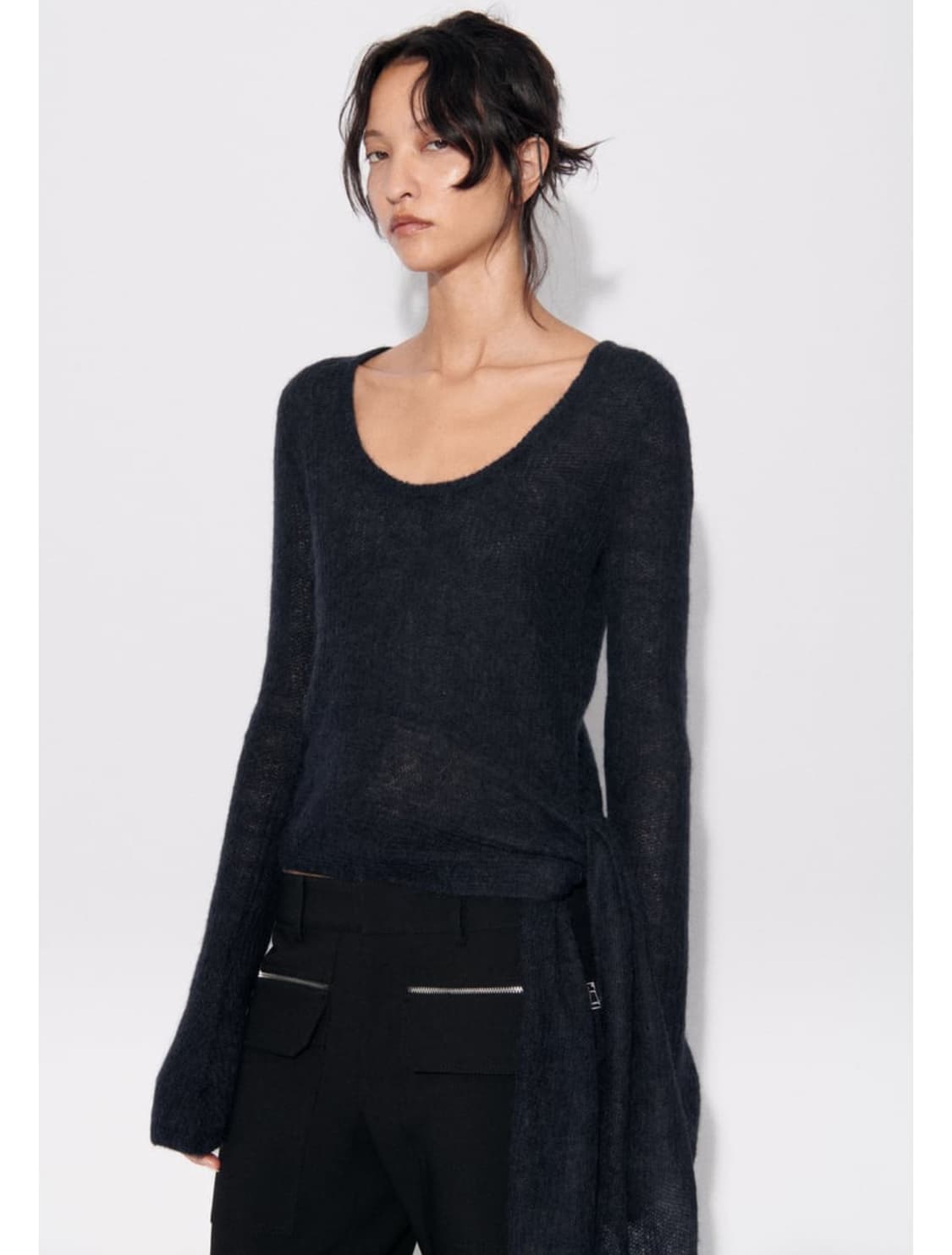 ZARA 울 알파카 블렌드 매듭 스웨터 상품이미지2