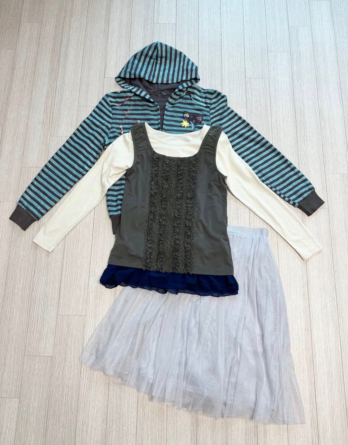 일본 빈티지 괴짜 소녀 코디 세트 set 상품이미지1