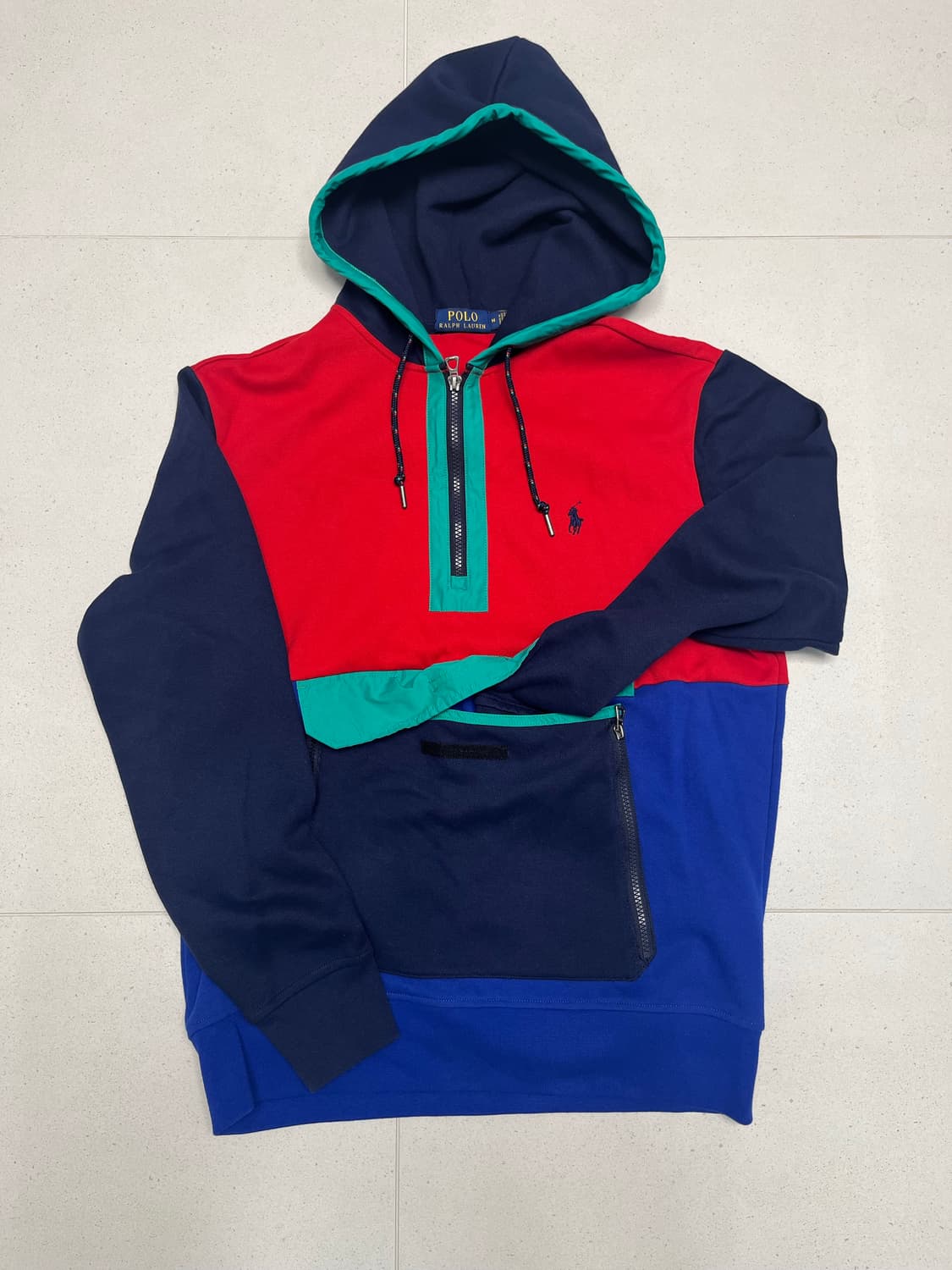 폴로 랄프로렌 컬러블록 아노락 후드티 상품이미지5