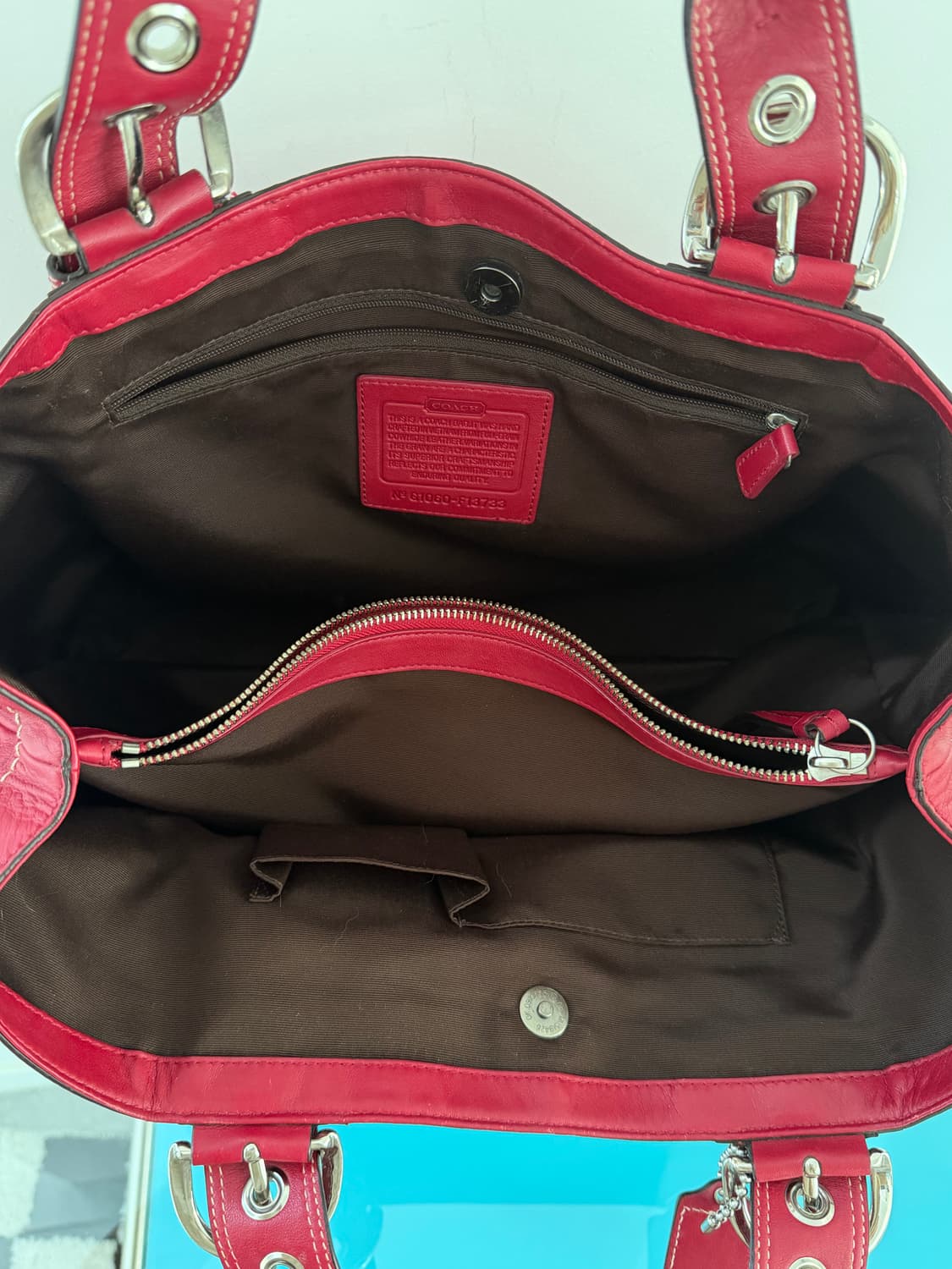 90’s Coach red shoulder bag 상품이미지8