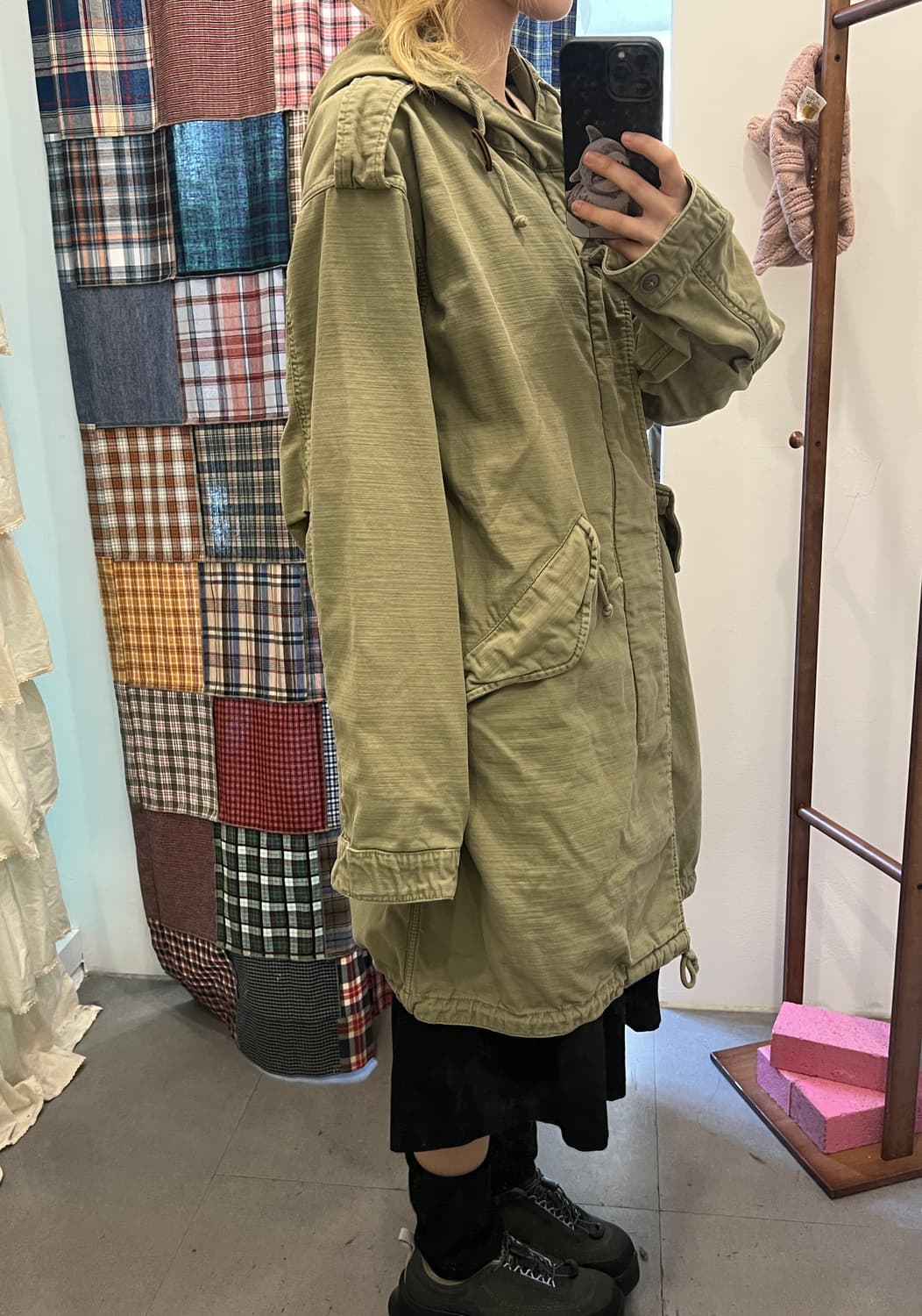 카키 오버 야상 자켓  상품이미지2