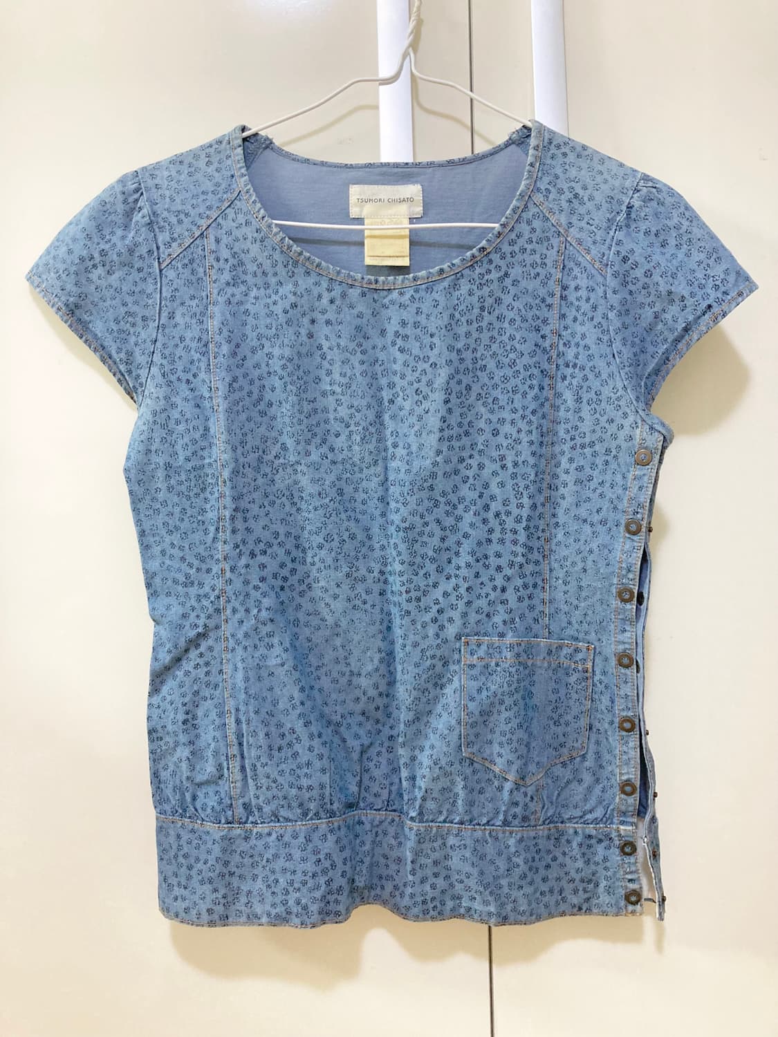 츠모리치사토 데님 블라우스 상품이미지1