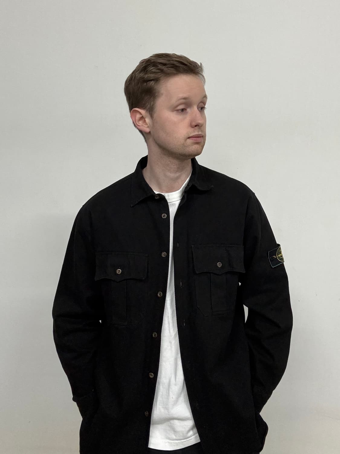 95AW 스톤 아일랜드 그린 엣지 밀리터리 데님 오버셔츠 상품이미지4