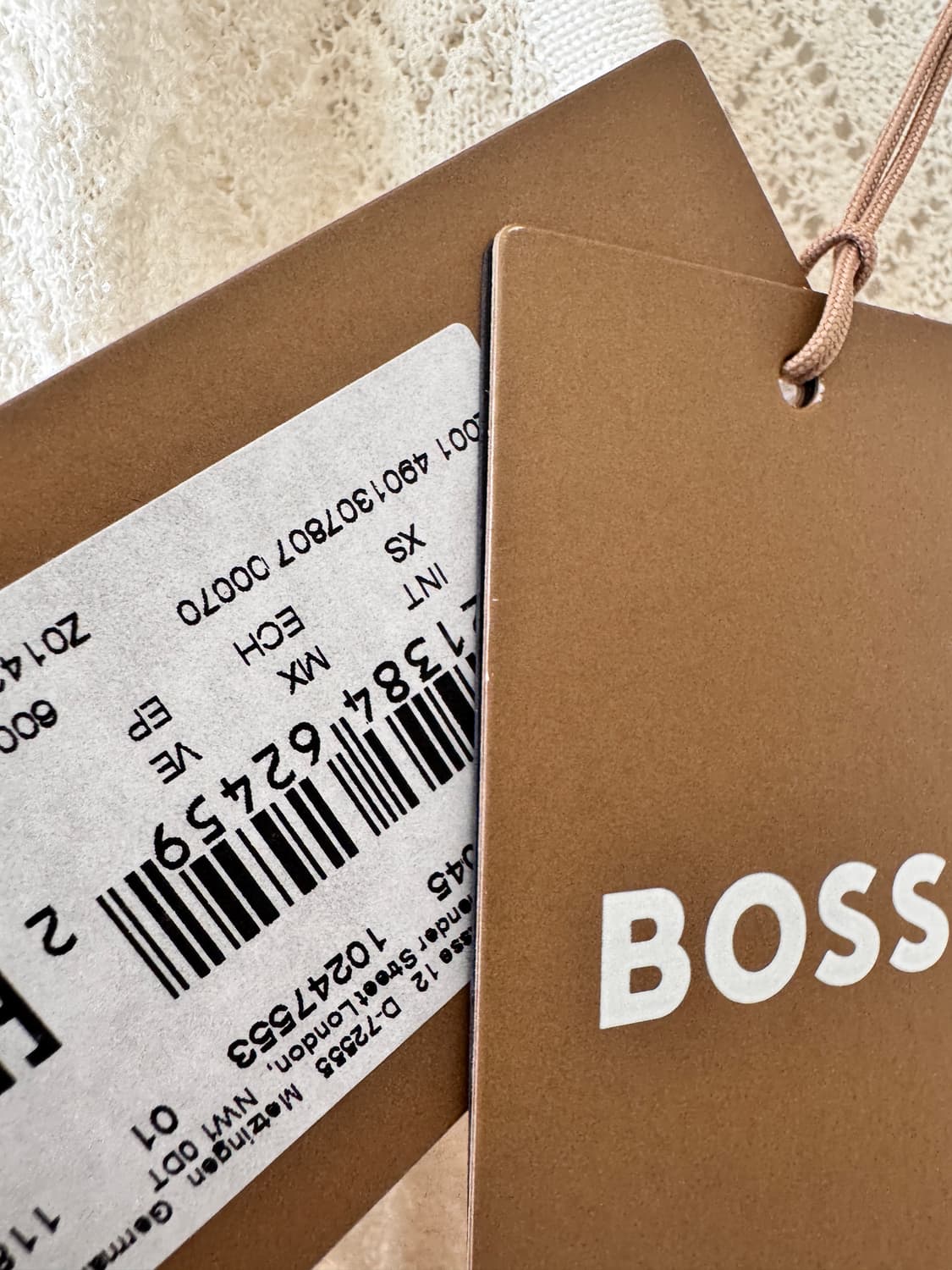 텍있는 새상품 HUGO BOSS 니트 원피스 XS 크림색(44,55사이즈 상품이미지9