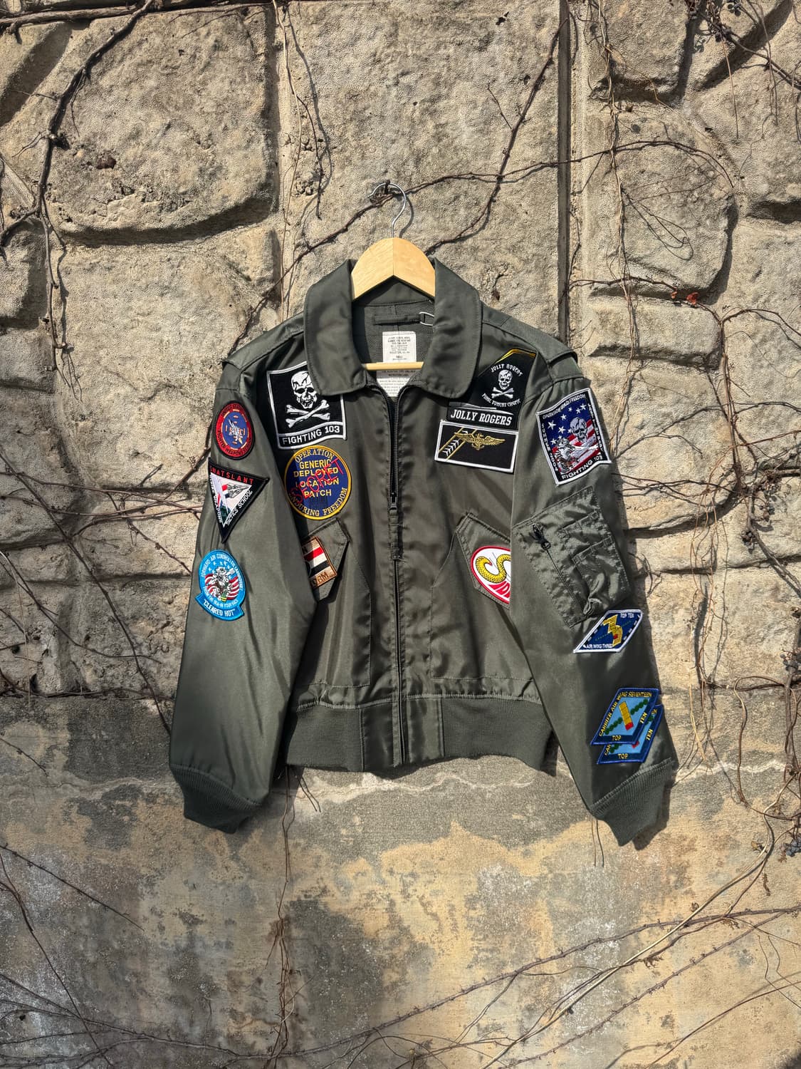 휴스턴 제팬 미군 미공군 복각 cwu-36p 항공 점퍼 자켓 풀패치 상품이미지1