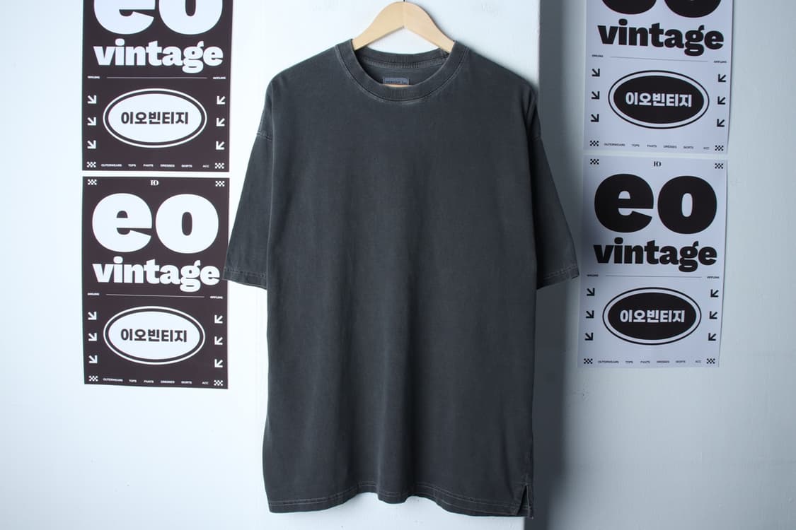 (XL-2XL) 퍼스텝 반팔 티셔츠 빅사이즈 피그먼트 그레이-H31954 상품이미지2