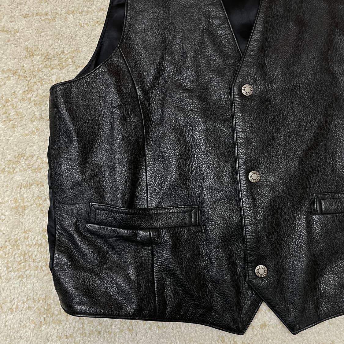 [M] 말보로 Marlboro  소가죽 레더 가죽 조끼 웨스턴 베스트 상품이미지2