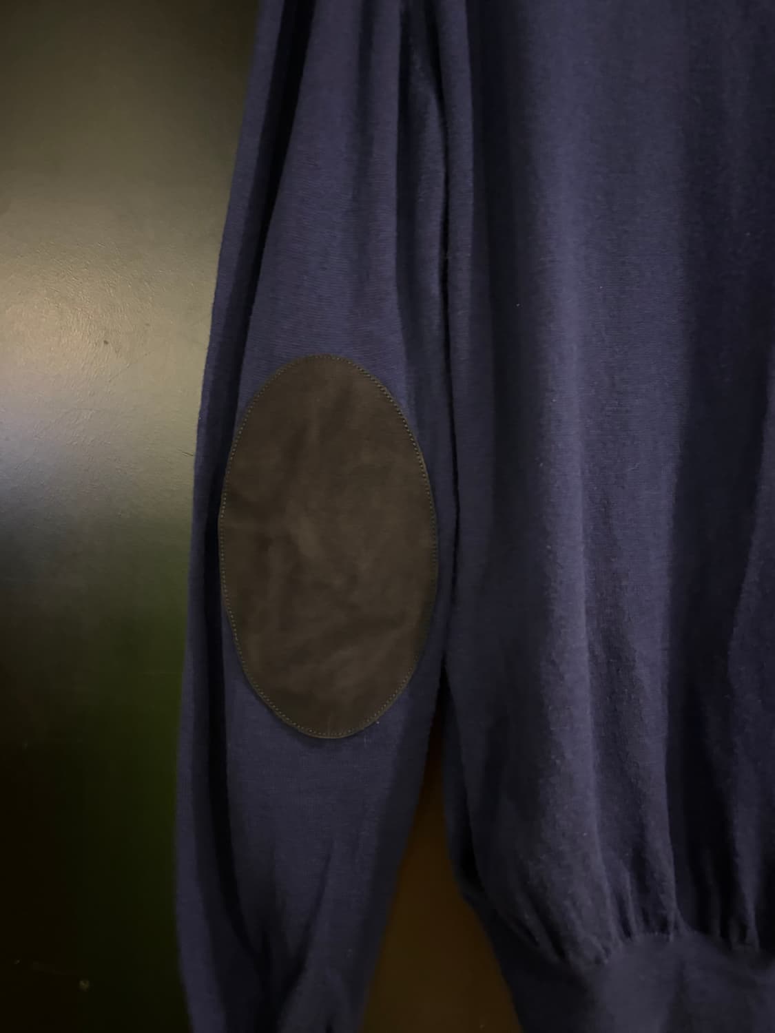 메종 마르지엘라 엘보우 패치 니트 네이비 상품이미지5