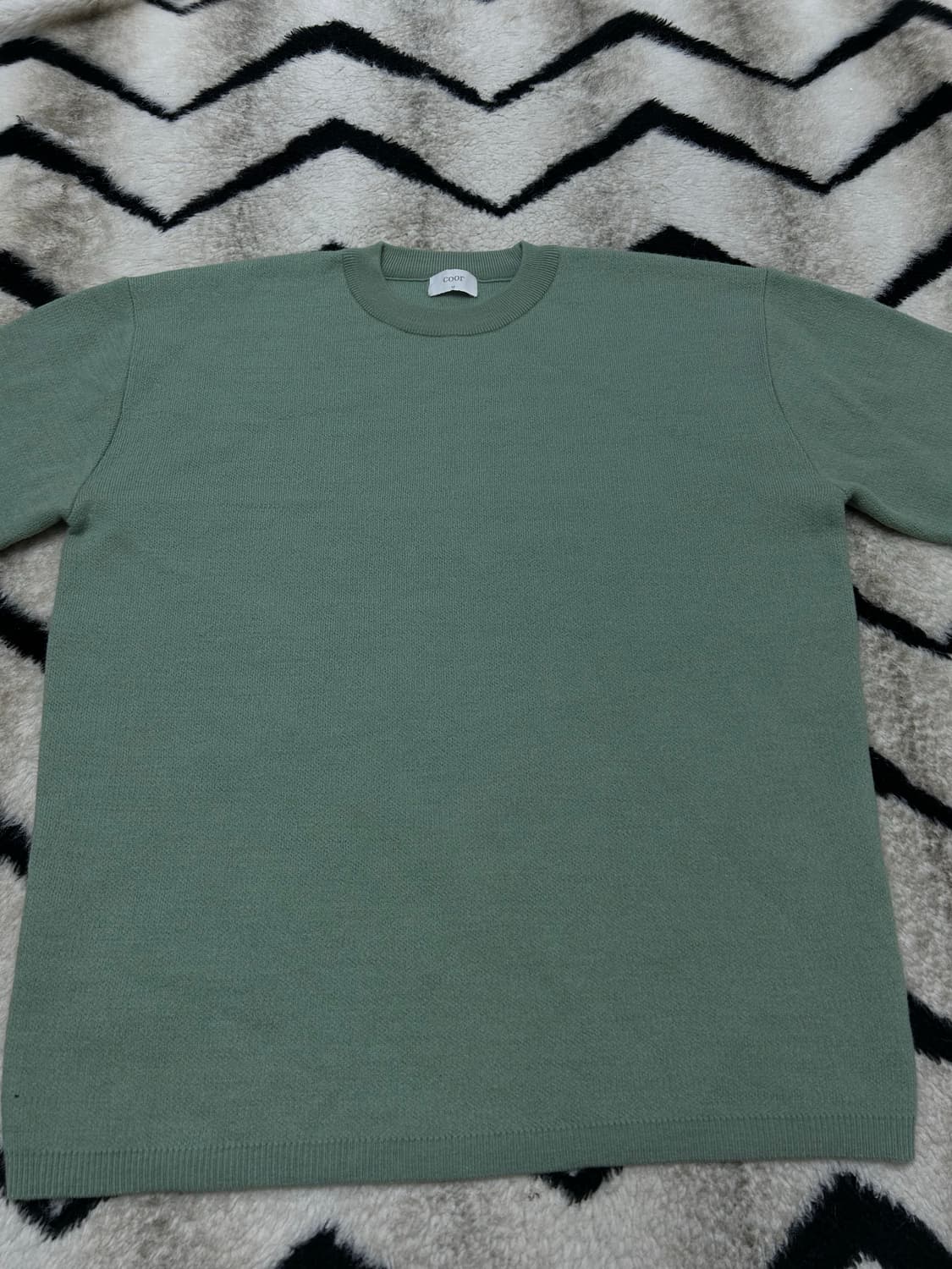 [M]COOR 탑 필 울 라운드 니트/더스트그린 상품이미지3