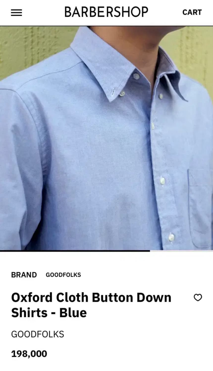 GOODFOLKS 옥스포드 버튼다운 셔츠 s사이즈 새상품 상품이미지1