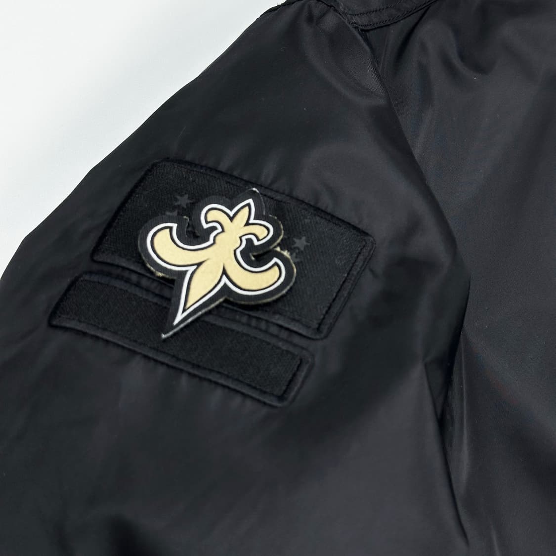 NFL 패치로고 새틴 바시티 자켓 봄버자켓 블랙 XL 상품이미지5