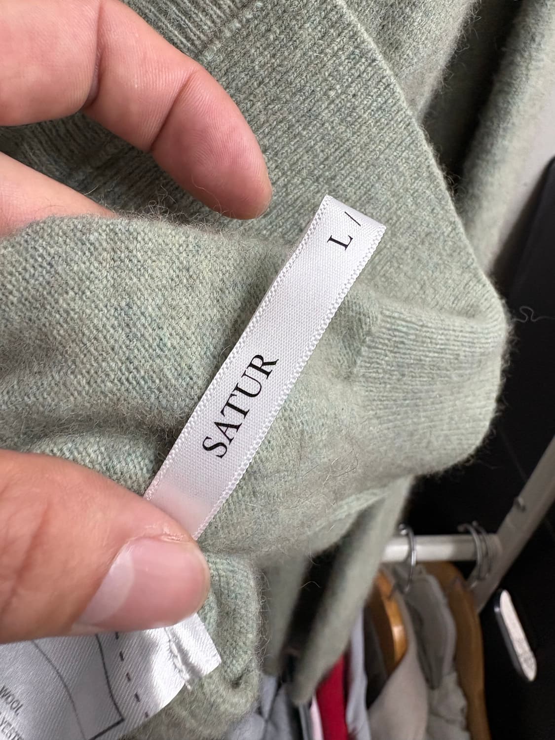 세터 울 그린 가디건 상품이미지4