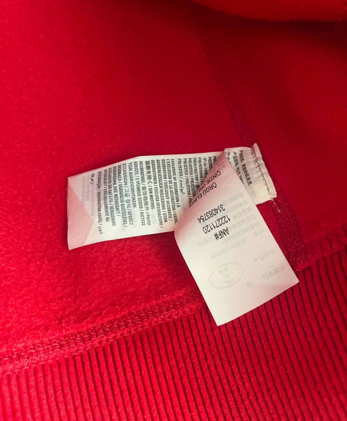 아베크롬비 스펠로고 대장 후드집업 레드 [S] 상품이미지5