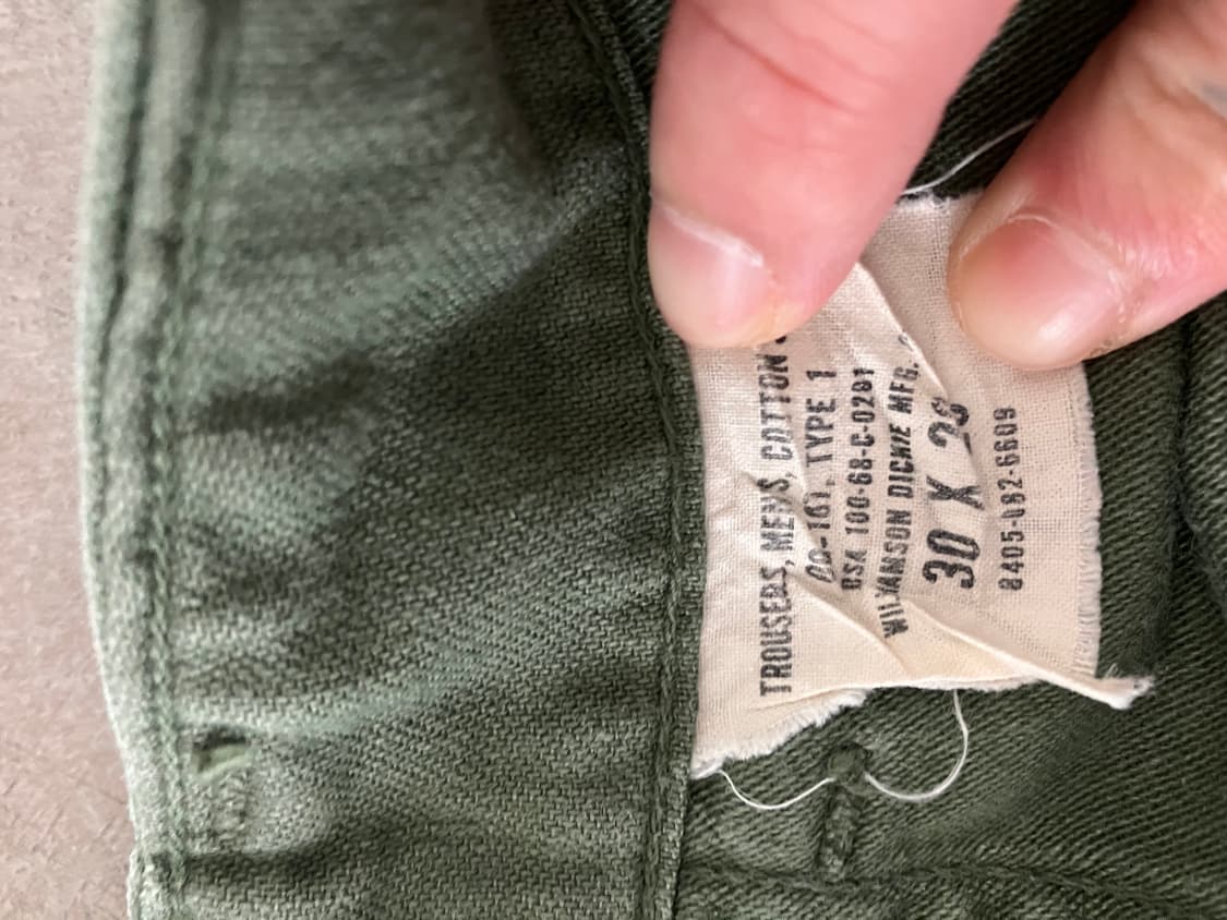60s us army og107 퍼티그팬츠 상품이미지3