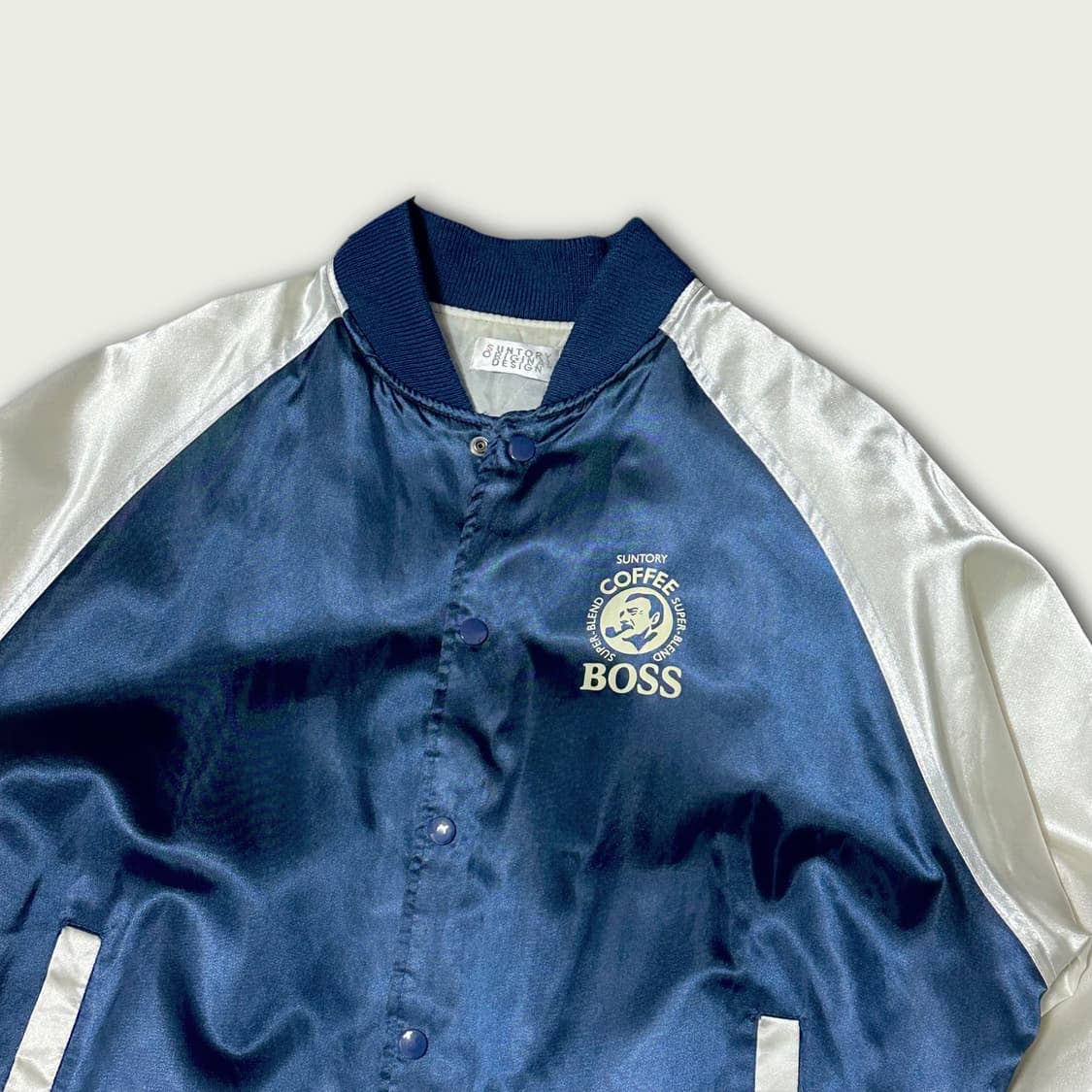 90s 산토리 보스 커피 사틴 자켓 상품이미지4