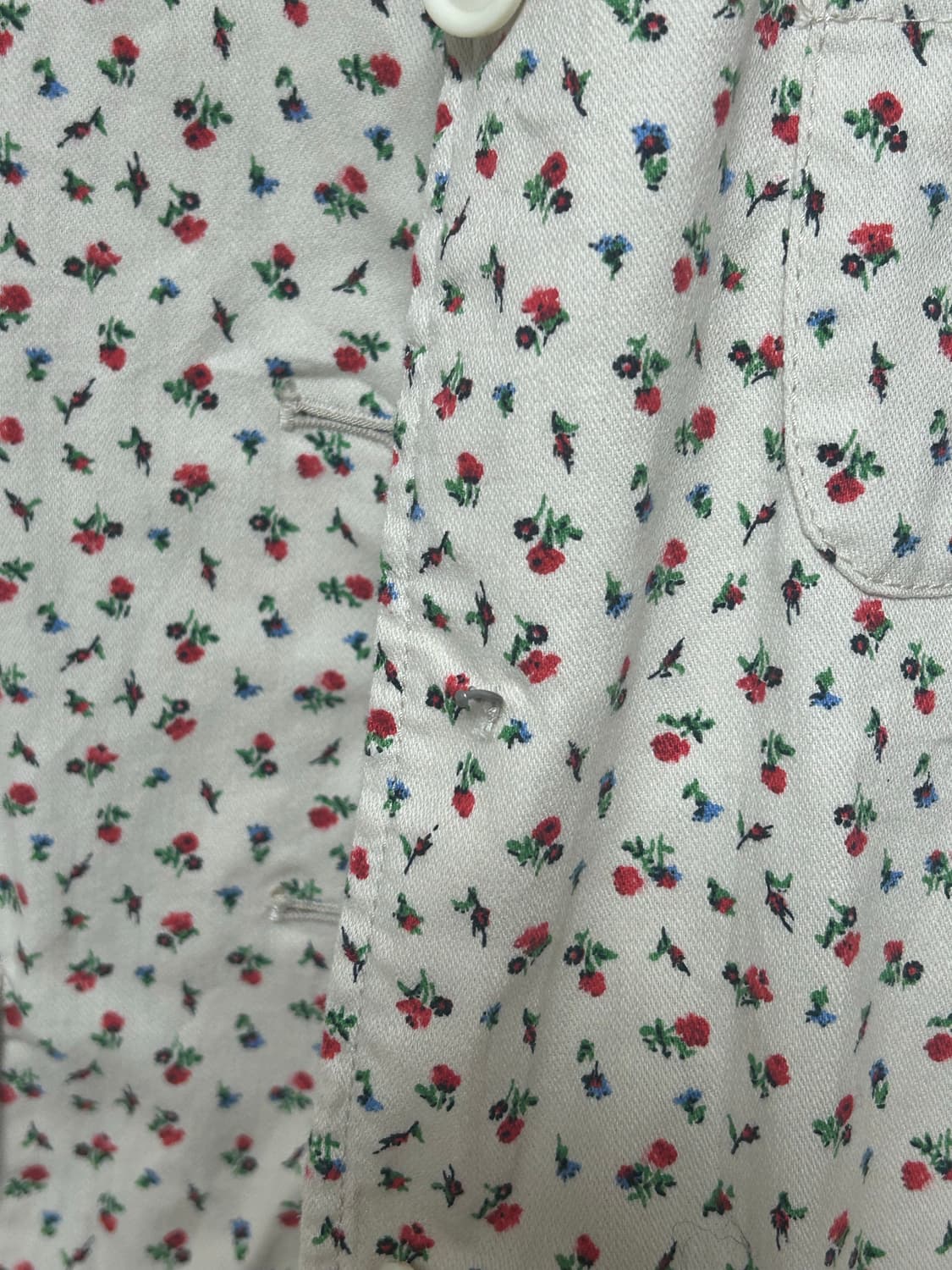 빈티지) 유니클로 베이지 잔꽃 자켓 상품이미지3